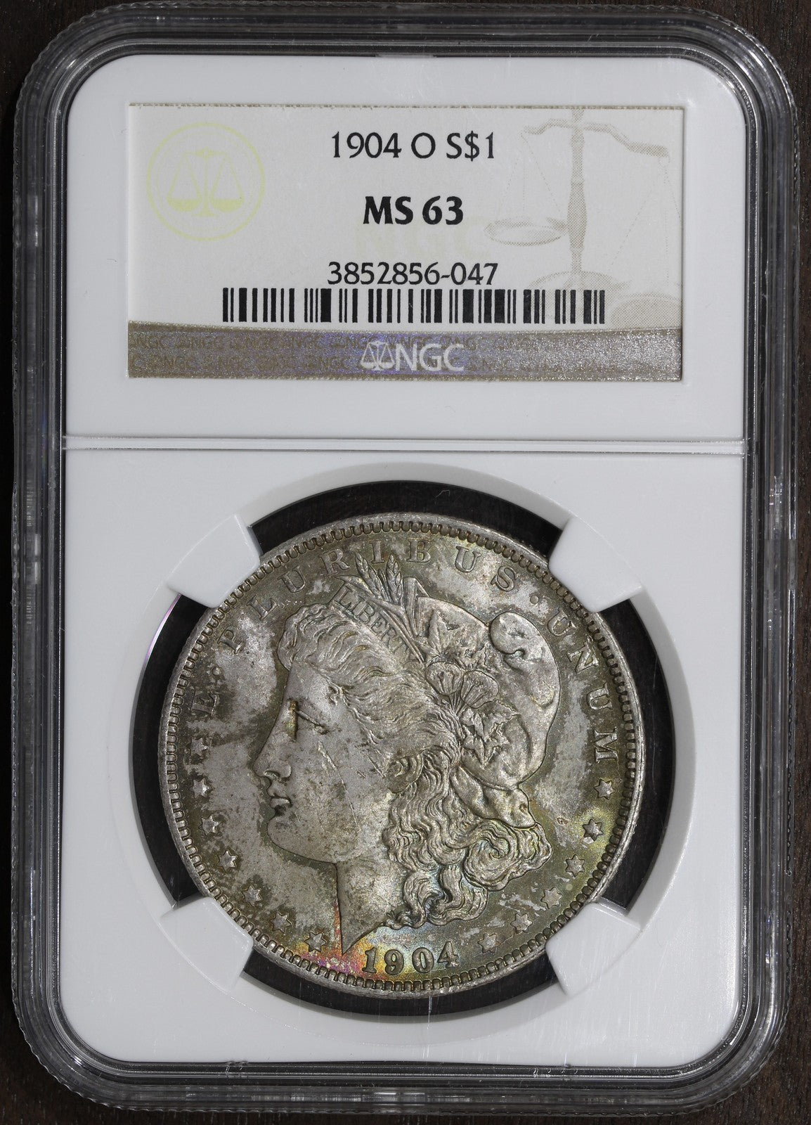 1904-O (MS63) Morgan Silver Dollar $1 NGC - Colorful Tone