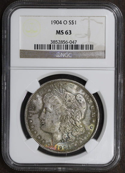 1904-O (MS63) Morgan Silver Dollar $1 NGC - Colorful Tone