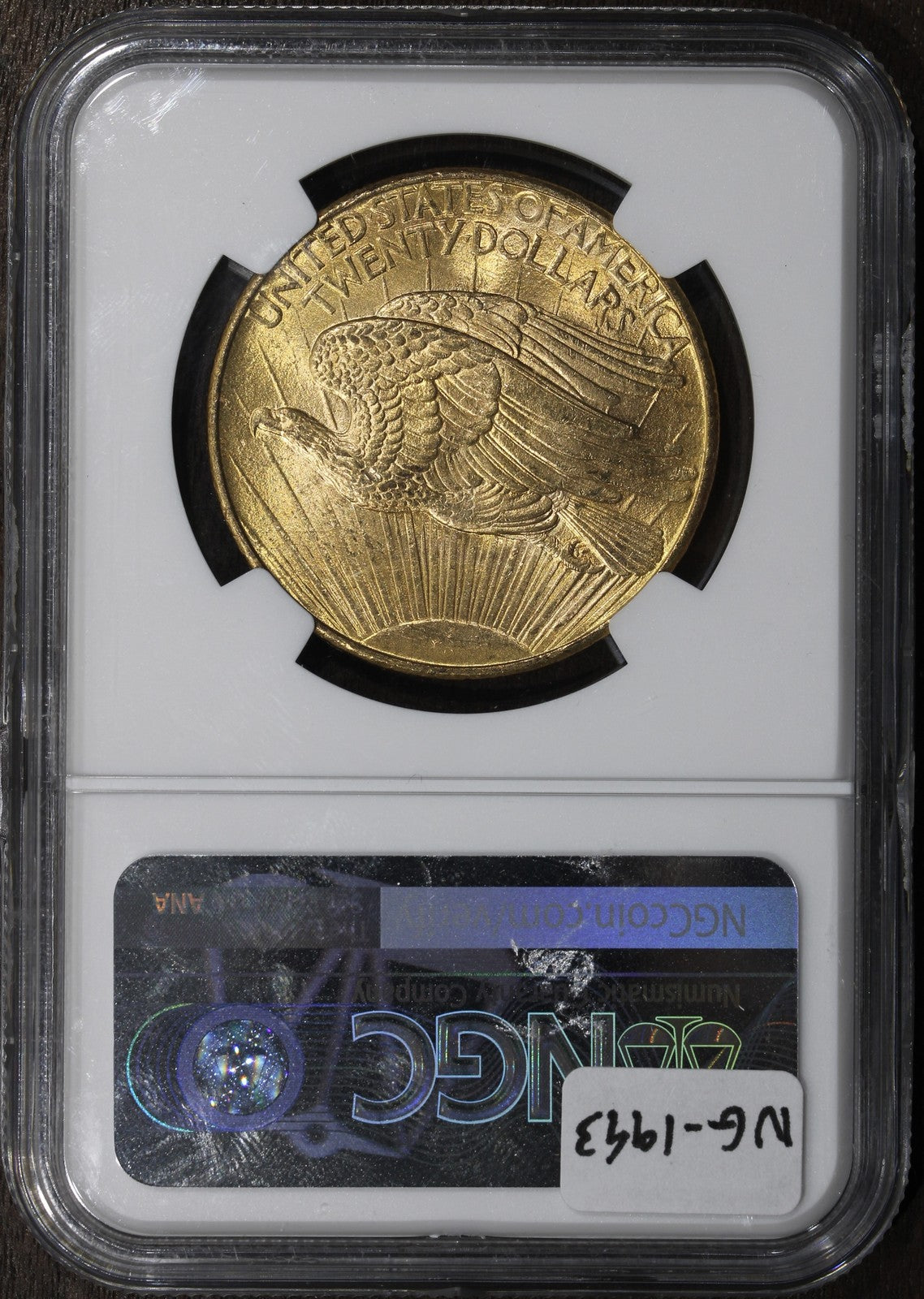 1908 (MS65 CAC) No Motto Saint Gauden's Gold Double Eagle $20 NGC - St.