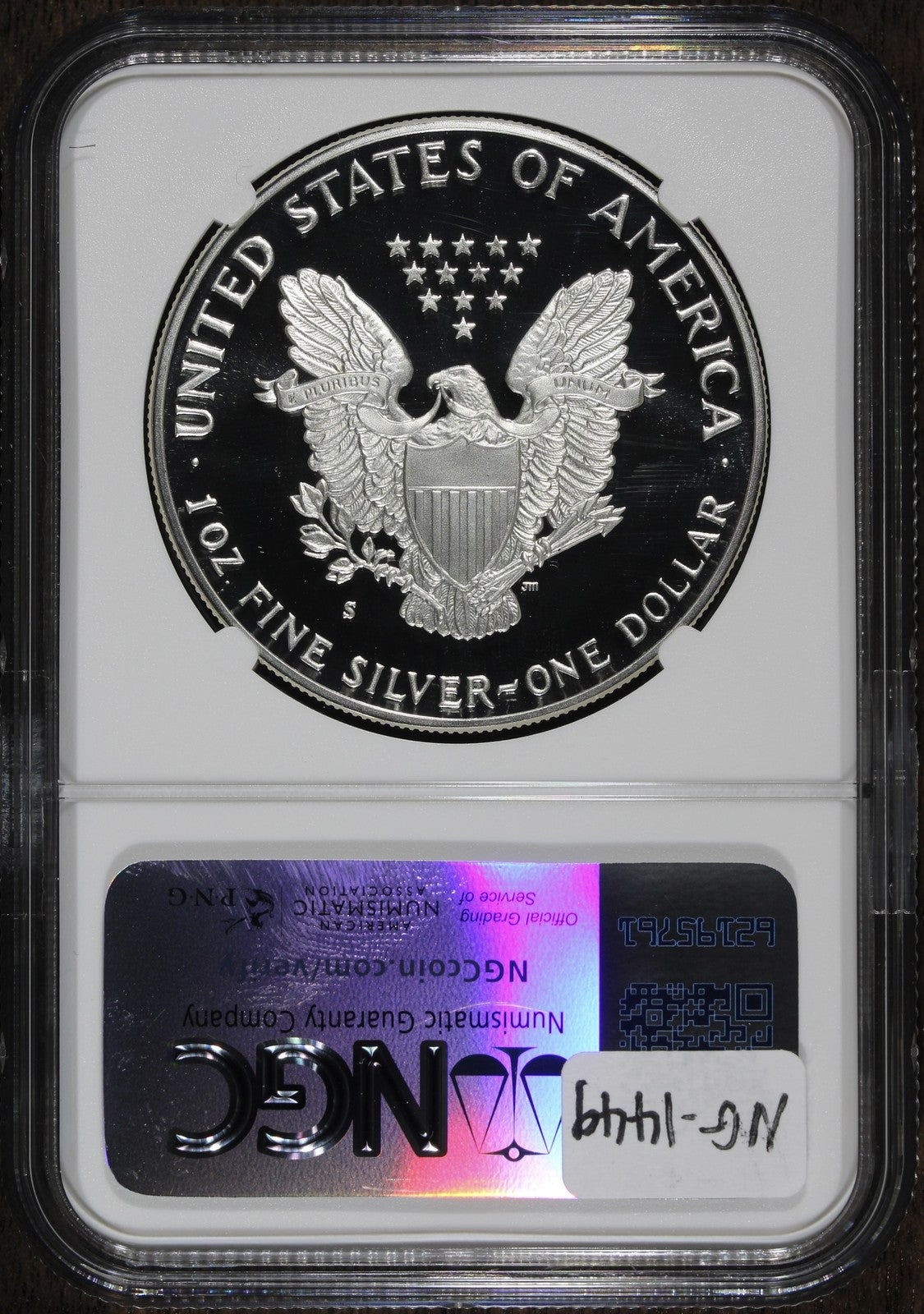 1987-S (PF70 Ultra Cameo) 1 oz Proof American Silver Eagle $1 NCG