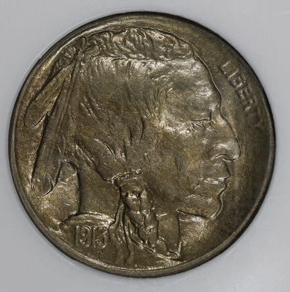 1913-D (MS64 CAC) Type 2 Buffalo Nickel 5C NGC