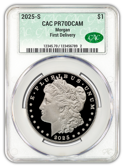 2025-S (PR70) Proof Morgan & Peace Silver Dollar (2 Coin Set) CAC FD Presale