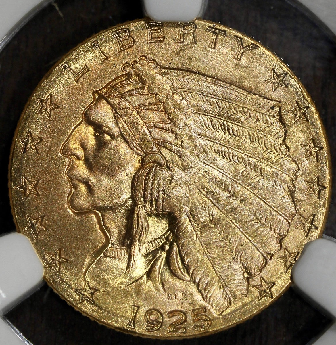 1925-D (MS65) Indian Head Gold Quarter Eagle $2.50 NGC