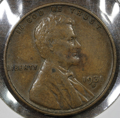 1931-S Lincoln Wheat Cent 1C - KEY DATE XF