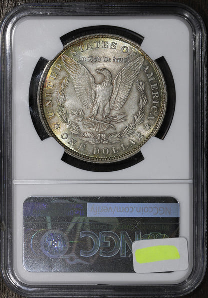 1880 (MS63) Morgan Silver Dollar $1 NGC - Color!