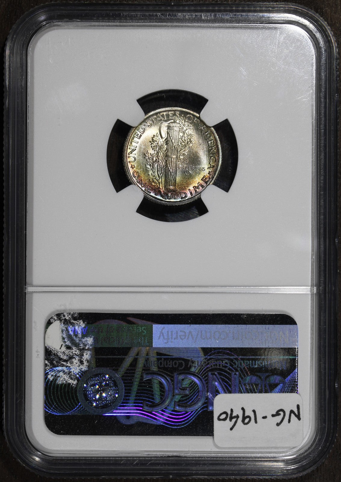 1940-S (MS67+ STAR FB) Mercury Dime 10C NGC - Rainbow Toned, Plus and STAR!