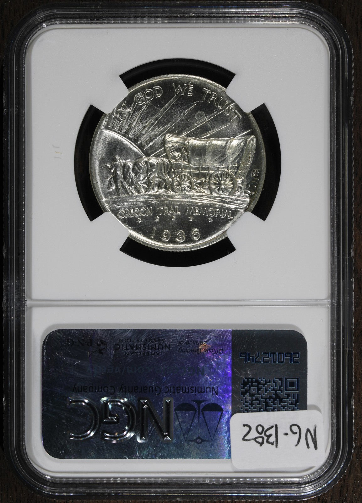 1936-S (MS67) Oregon Trail Commemorative Half Dollar 50C NGC - Blast White