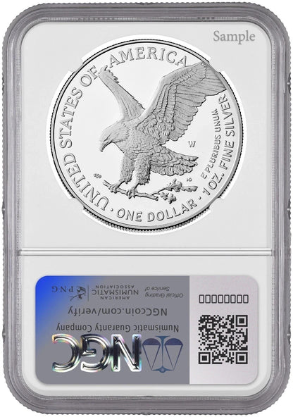2025-W (PF70) Proof American Silver Eagle ~ LASER Privy ~ $1 NGC First Day - ANA