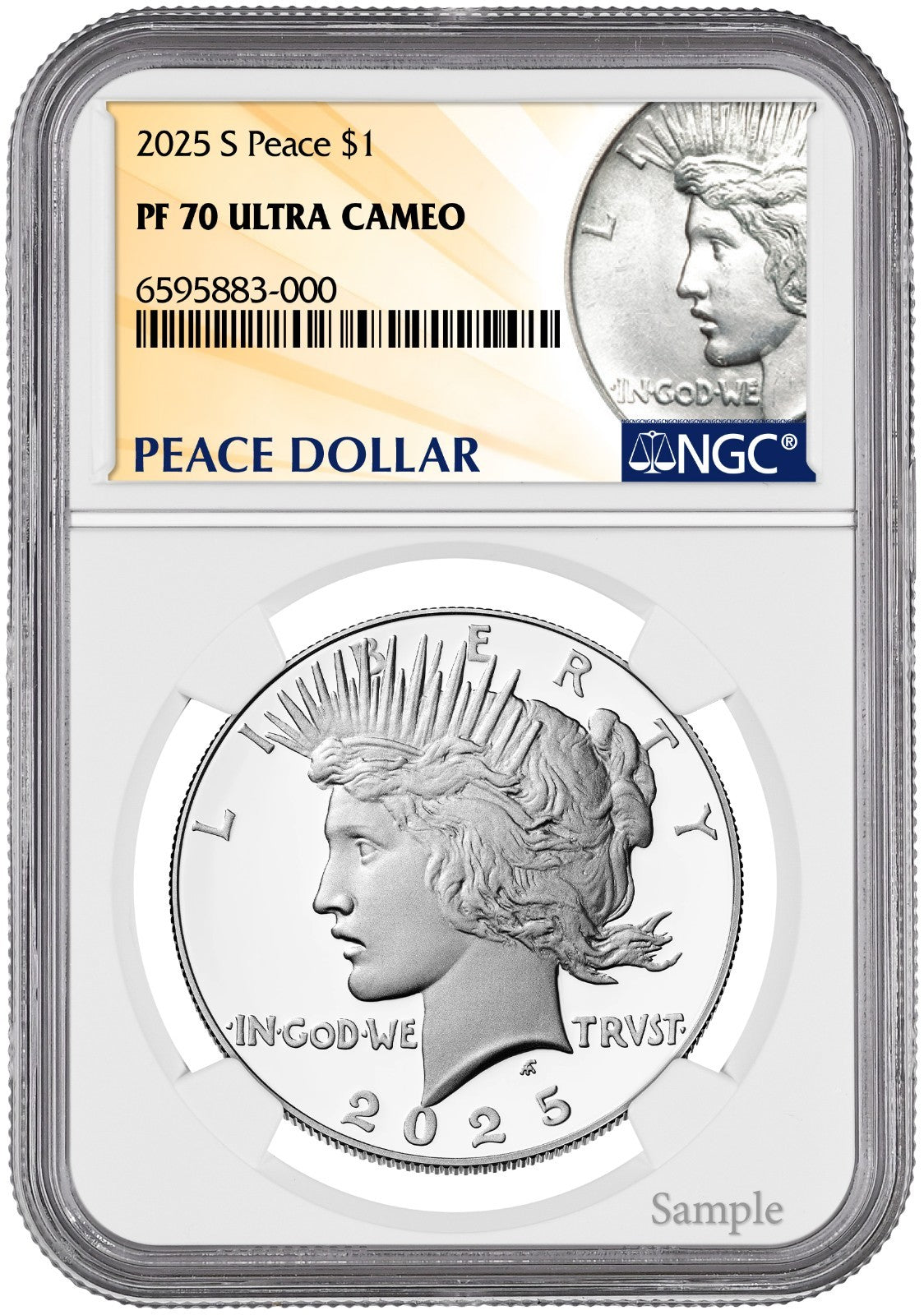 2025-S (PF70) Proof Morgan & Peace Silver Dollar (2 Coin Set) NGC Presale
