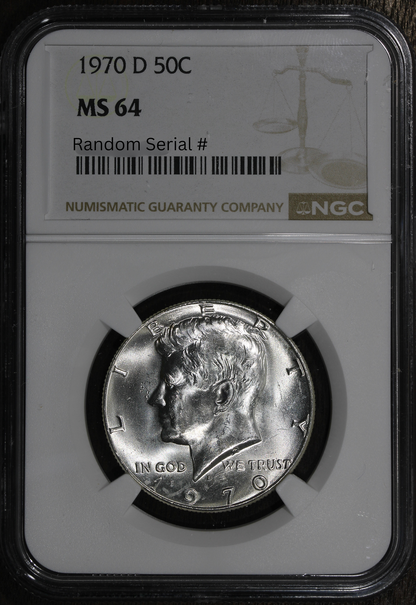 1970-D (MS64) Kennedy Half Dollar 50C NGC - Key Date