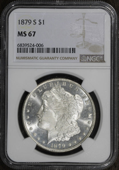 1879-S (MS67) Morgan Silver Dollar $1 NGC - Semi Prooflike