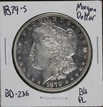 1879-S Morgan Silver Dollar $1 BU Uncirculated Proof Like