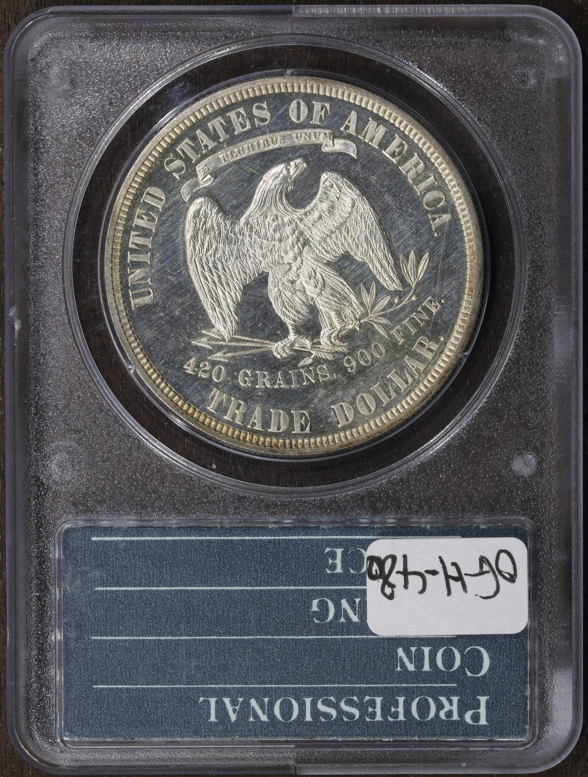 1881 (PR61 CAC) Proof Trade Silver Dollar $1 PCGS Rattler - Great Contrast