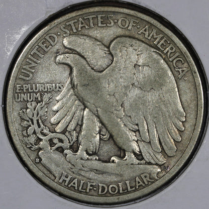 1929-S Walking Liberty Half Dollar 50C VF - Nice