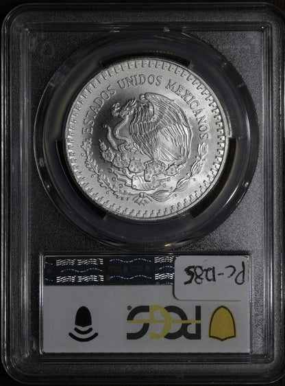 1991-Mo (MS67) Type 2 Mexican Silver Libertad Onza PCGS - Scarce Variety