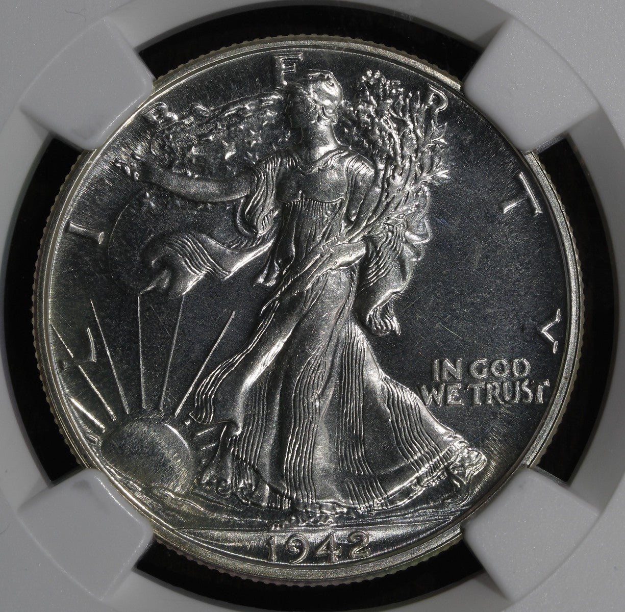 1942 (PF66 CAC) Proof Walking Liberty Half Dollar 50C NGC - Great Contrast