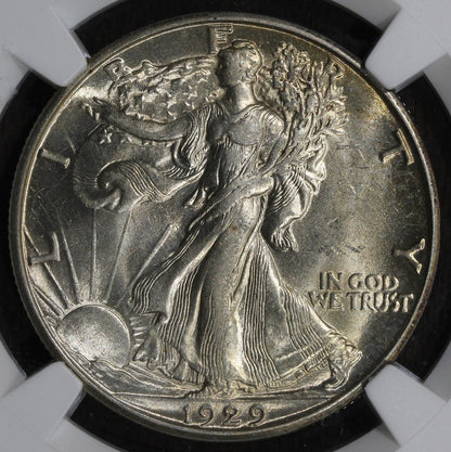 1929-D (AU58 CAC) Walking Liberty Half Dollar 50C NGC - KEY DATE