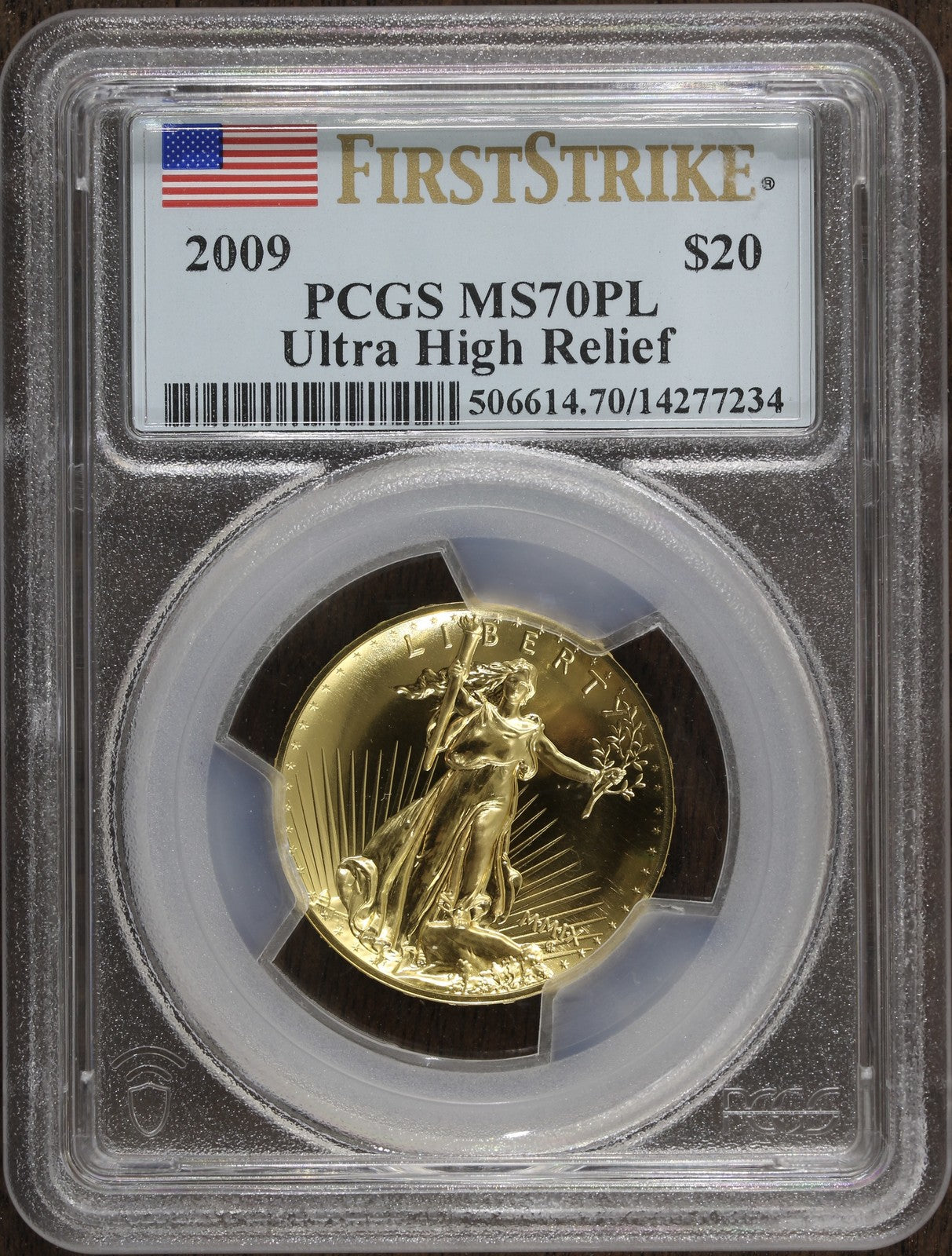 2009 (MS70PL) 1 oz Ultra High Relief Gold Double Eagle $20 PCGS - Prooflike FS