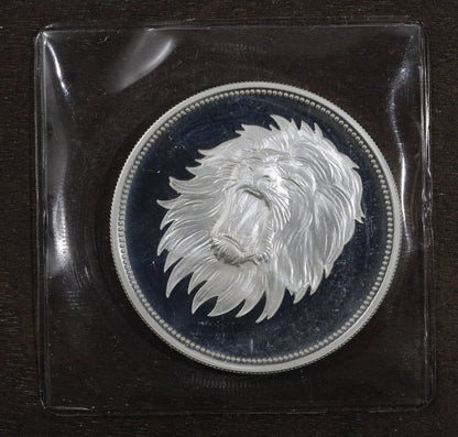 1969 Yemen Silver Proof 2 Riyal Rial - Mint Sealed Lion