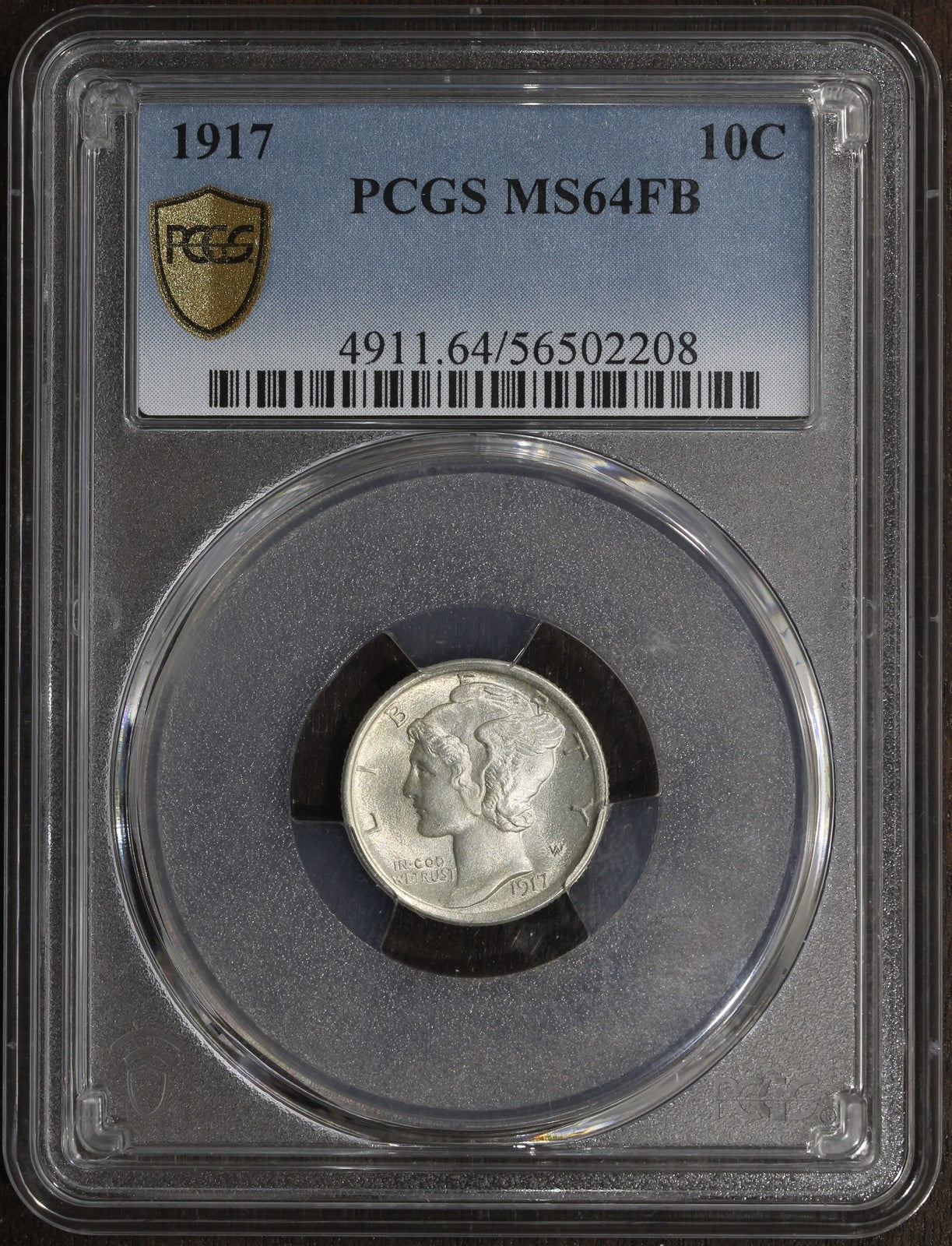 1917 (MS64FB) Mercury Dime 10C PCGS - Early Date