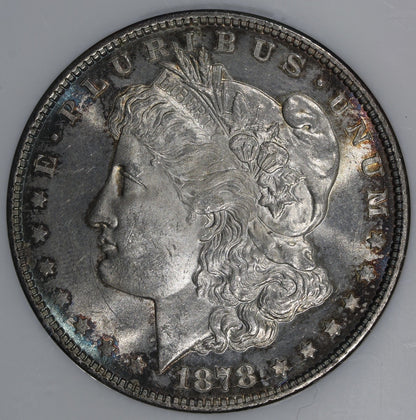 1878 (MS63 CAC) Morgan Silver Dollar $1 NGC - 8 Tailfeathers 8TF