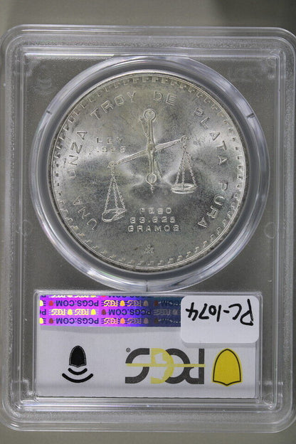 1980/79-Mo Mexico 1 oz Onza Silver PCGS MS66