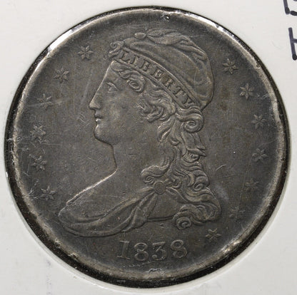 1838 Capped Bust Half Dollar 50C XF - Lovely