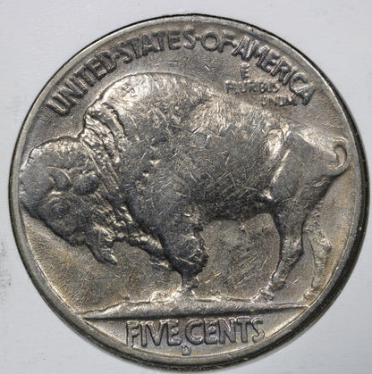 1937-D 3 Legged Buffalo Nickel 5C - AU KEY VARIETY Nice Color