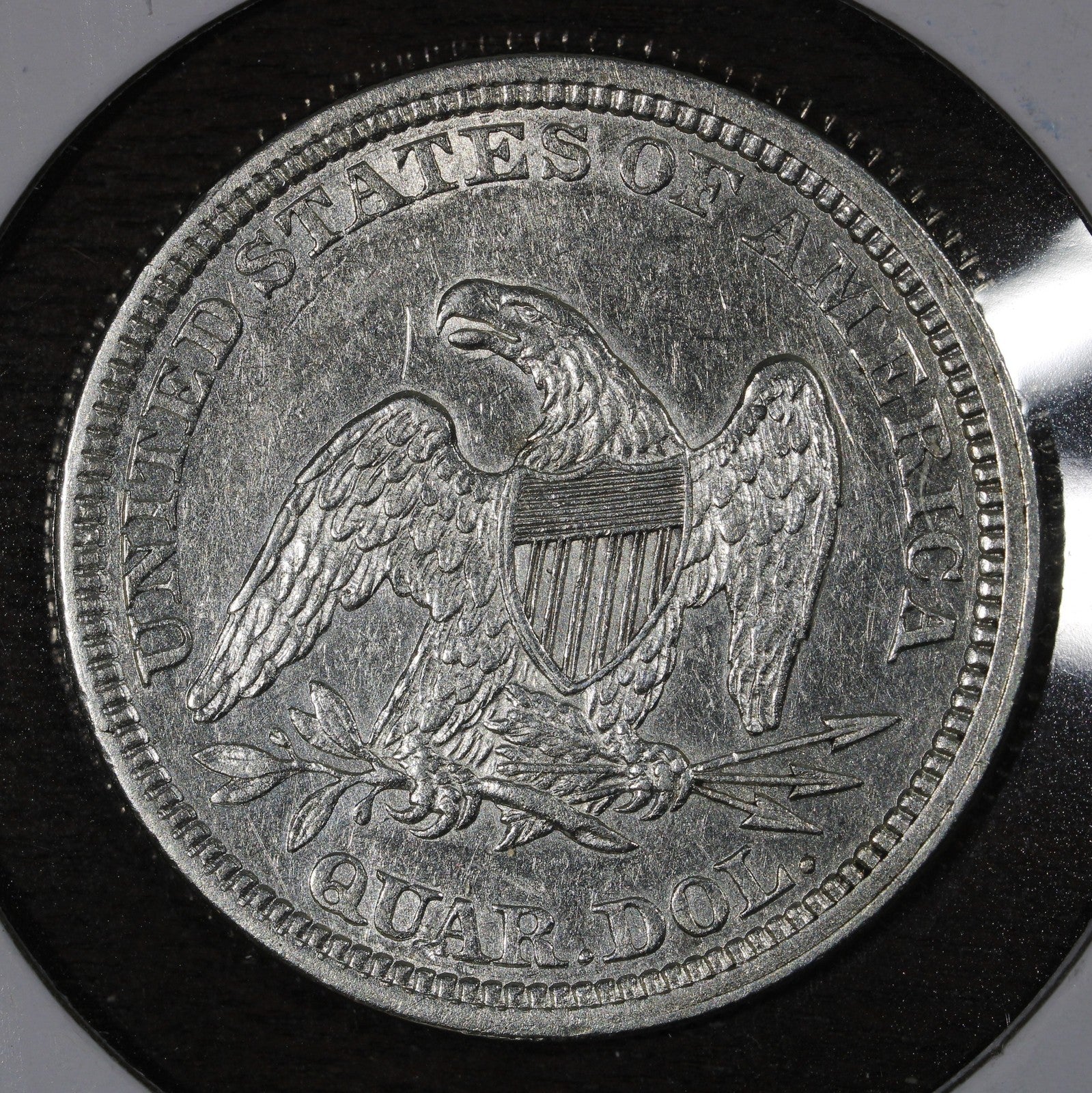 1861 Seated Liberty Quarter 25C AU - Nice