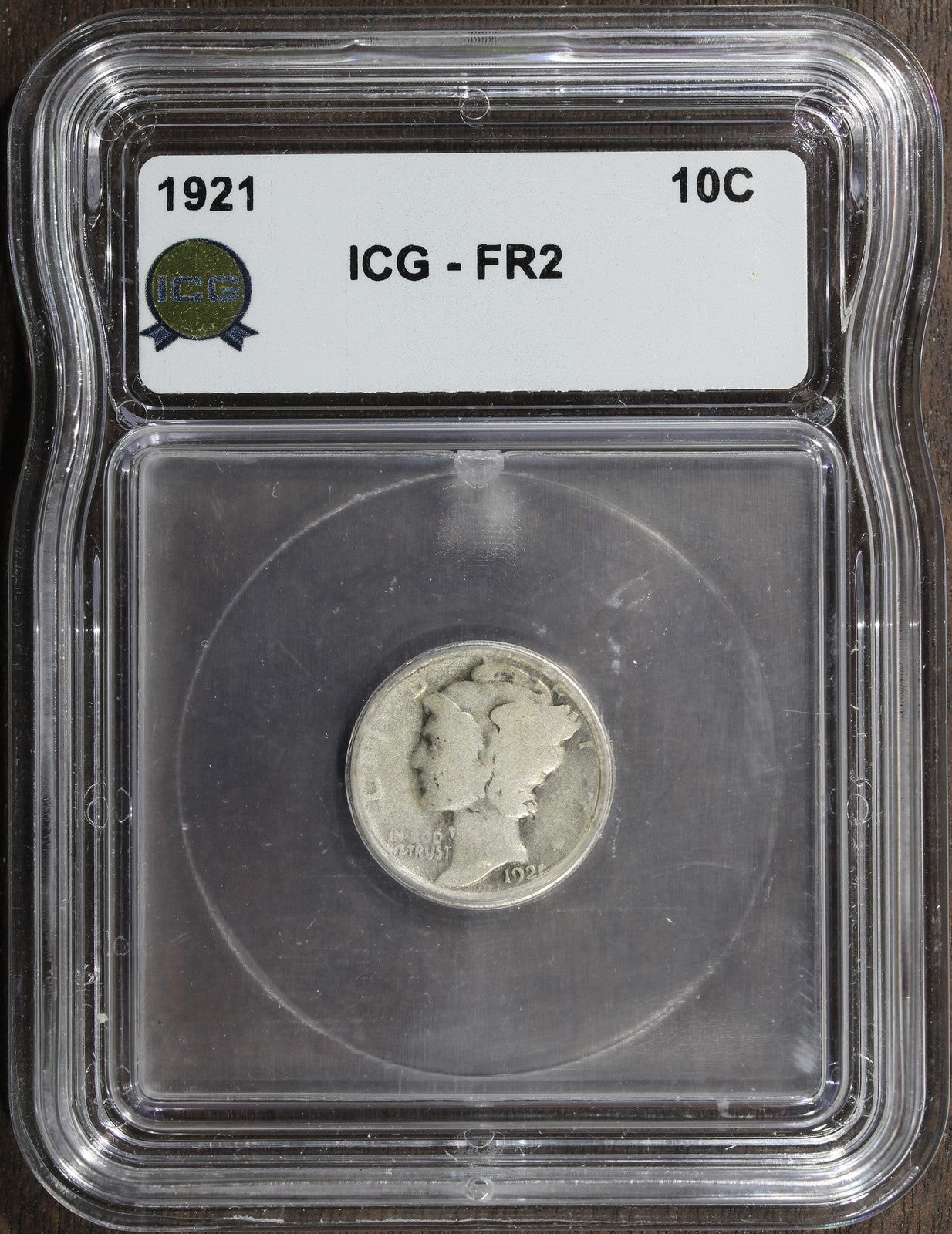 1921 (FR02) Mercury Dime 10C ICG - KEY DATE
