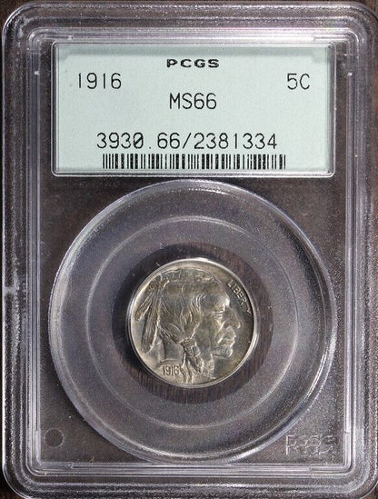 1916 (MS66) Buffalo Nickel 5C PCGS - OGH