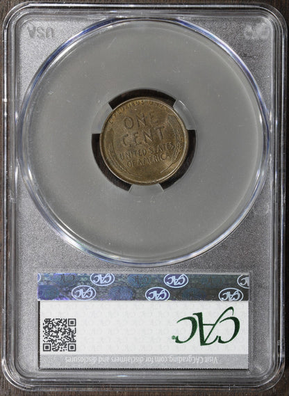 1909 VDB (MS63BN CAC) Lincoln Wheat Cent 1C CACG - Great Type Coin