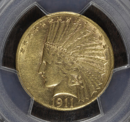 1911-D (AU58 CAC) Indian Gold Eagle $10 PCGS - Better Date