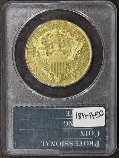 1801 (AU53) Capped Bust Gold Eagle $10 PCGS Rattler