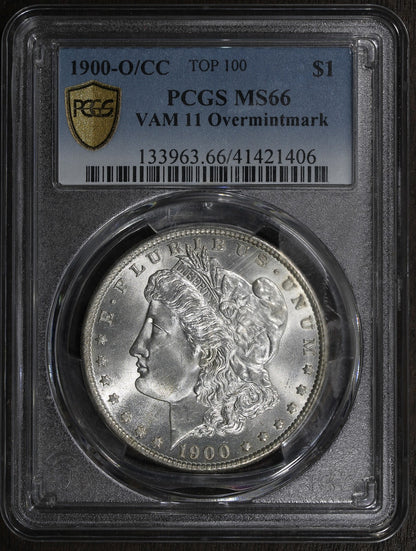 1900-O/CC (MS66) Morgan Silver Dollar $1 PCGS - VAM 11 Overmintmark