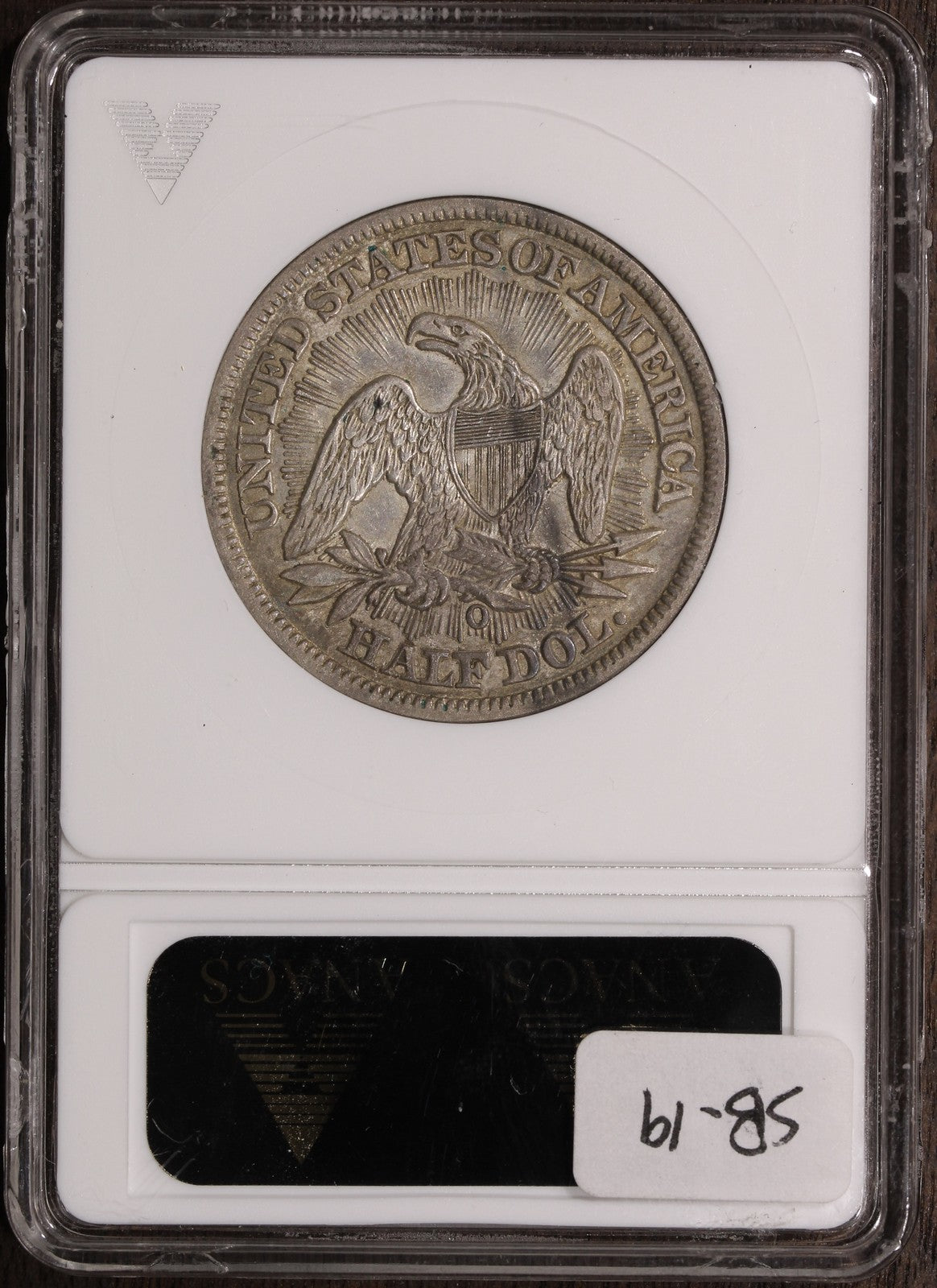 1853-O (AU53) Seated Liberty Half Dollar 50C ANACS Soapbox - Arrows and Rays