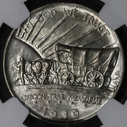 1939 (MS67+ CAC) Oregon Trail Commemorative Silver Half Dollar 50C NGC