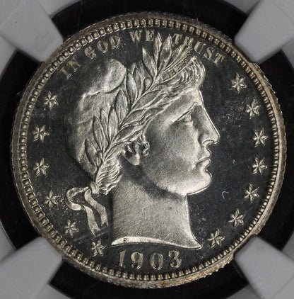 1903 (PF67 CAMEO) Proof Barber Quarter 25C NGC - Stunning Coin