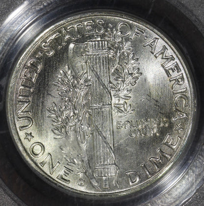 1943-D (MS66FB CAC) Mercury Dime 10C PCGS - Nice Surfaces