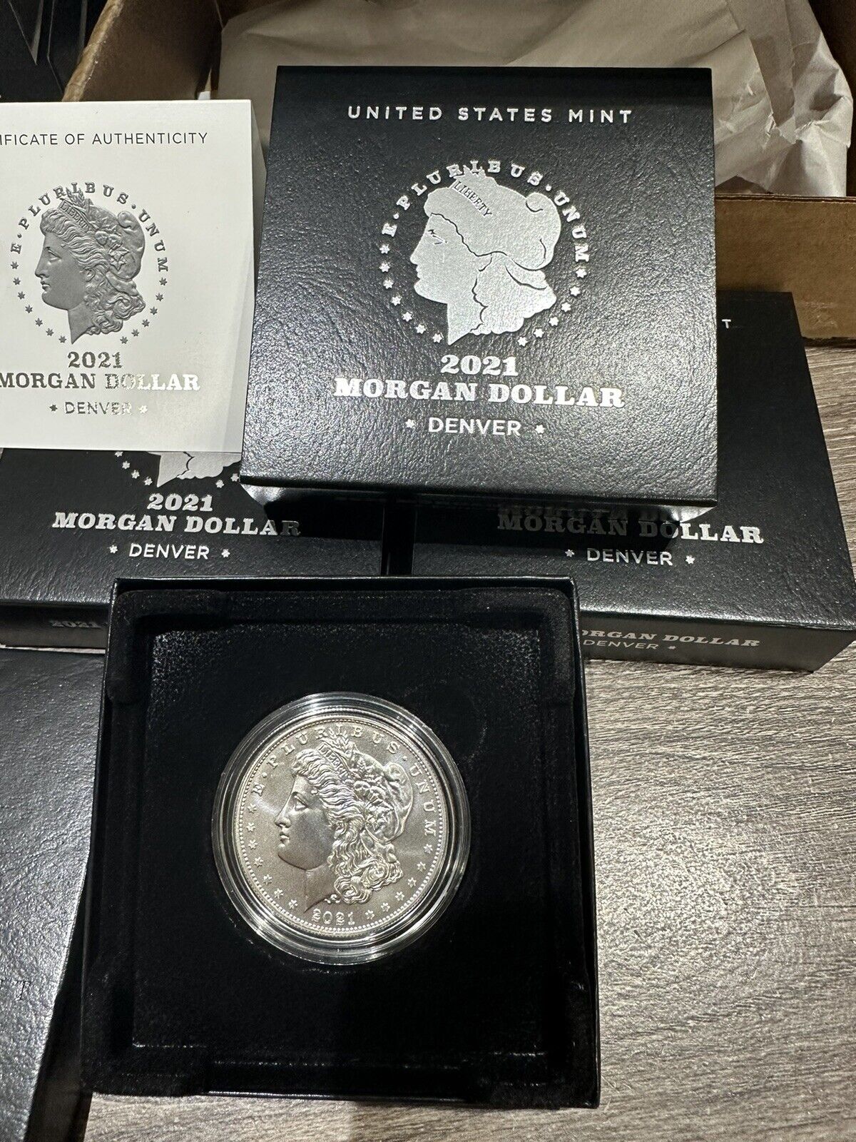 2021-D Morgan Silver Dollar w/ OGP & COA - 21XG - Denver