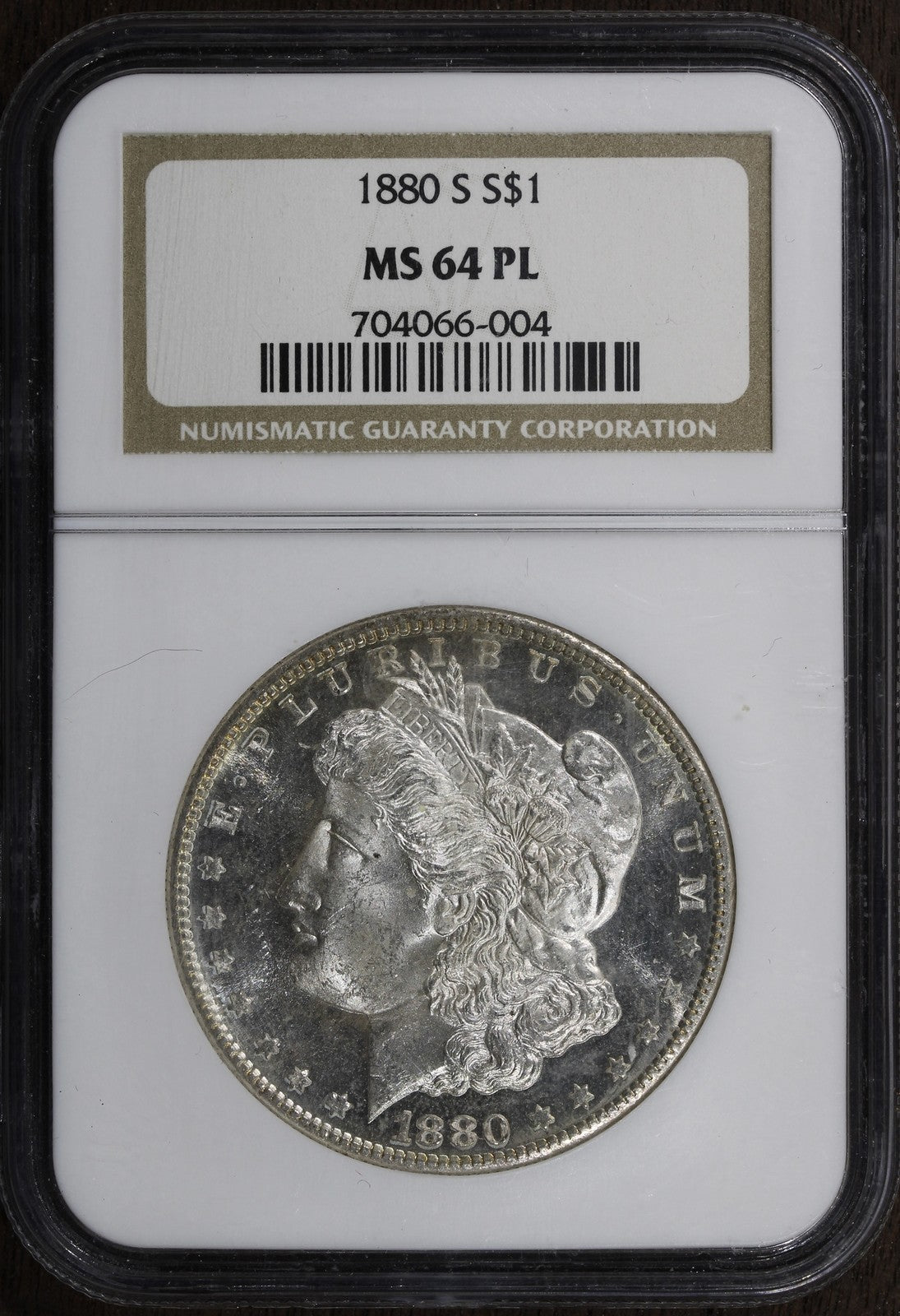 1880-S (MS64PL) Morgan Silver Dollar $1 NGC - Lovely Proof Like