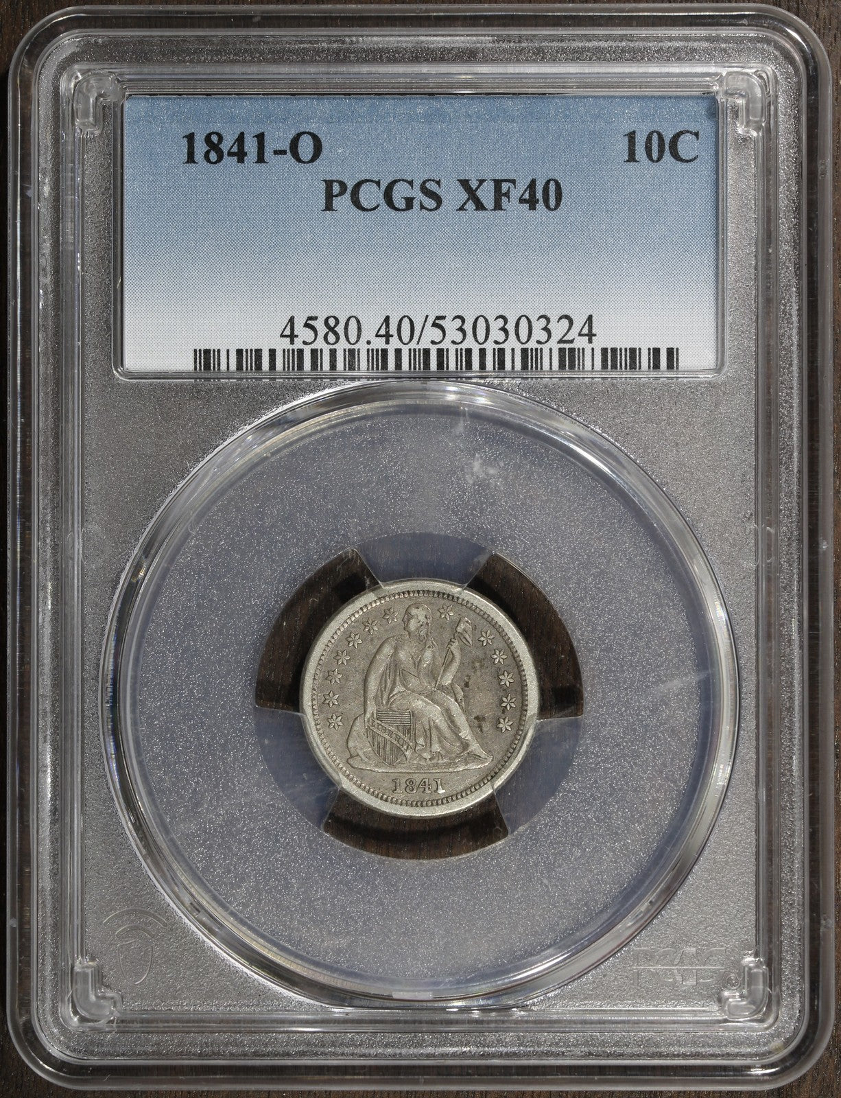 1841-O (XF40) Seated Liberty Dime 10C PCGS - New Orleans Seated Dime
