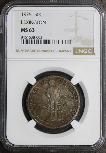 1925 (MS63) Lexington Commemorative Half Dollar 50C NGC - Nice Color
