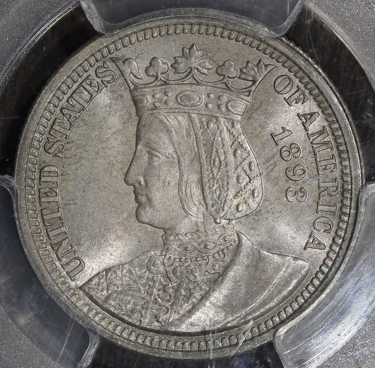 1893 (MS66+ CAC) Isabella Quarter 25C PCGS - Commemorative Gem