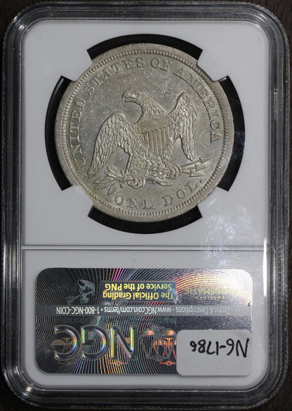 1847 (MS60) Seated Liberty Dollar $1 NGC - Better Date