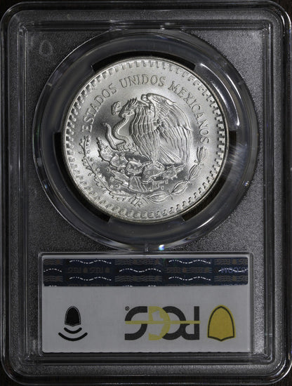 1990-Mo (MS68) 1 oz Silver Libertad Onza PCGS - Blast White