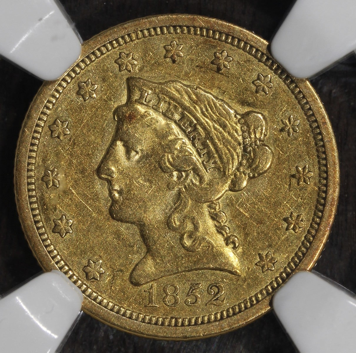 1852-O (XF45) Liberty Head Gold Quarter Eagle $2.50 NGC - New Orleans Gold!