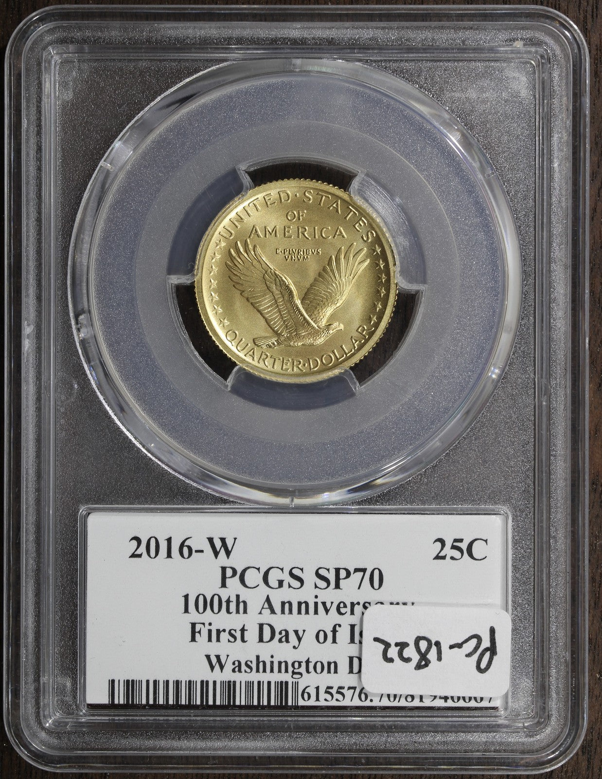 2016-W (SP70) 1/4 oz Gold Standing Liberty Quarter 25C PCGS - FDOI Mercanti