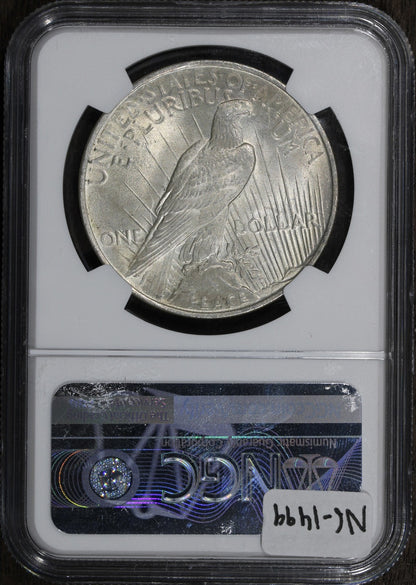 1922 (MS66) Peace Silver Dollar $1 NGC - Superb Gem
