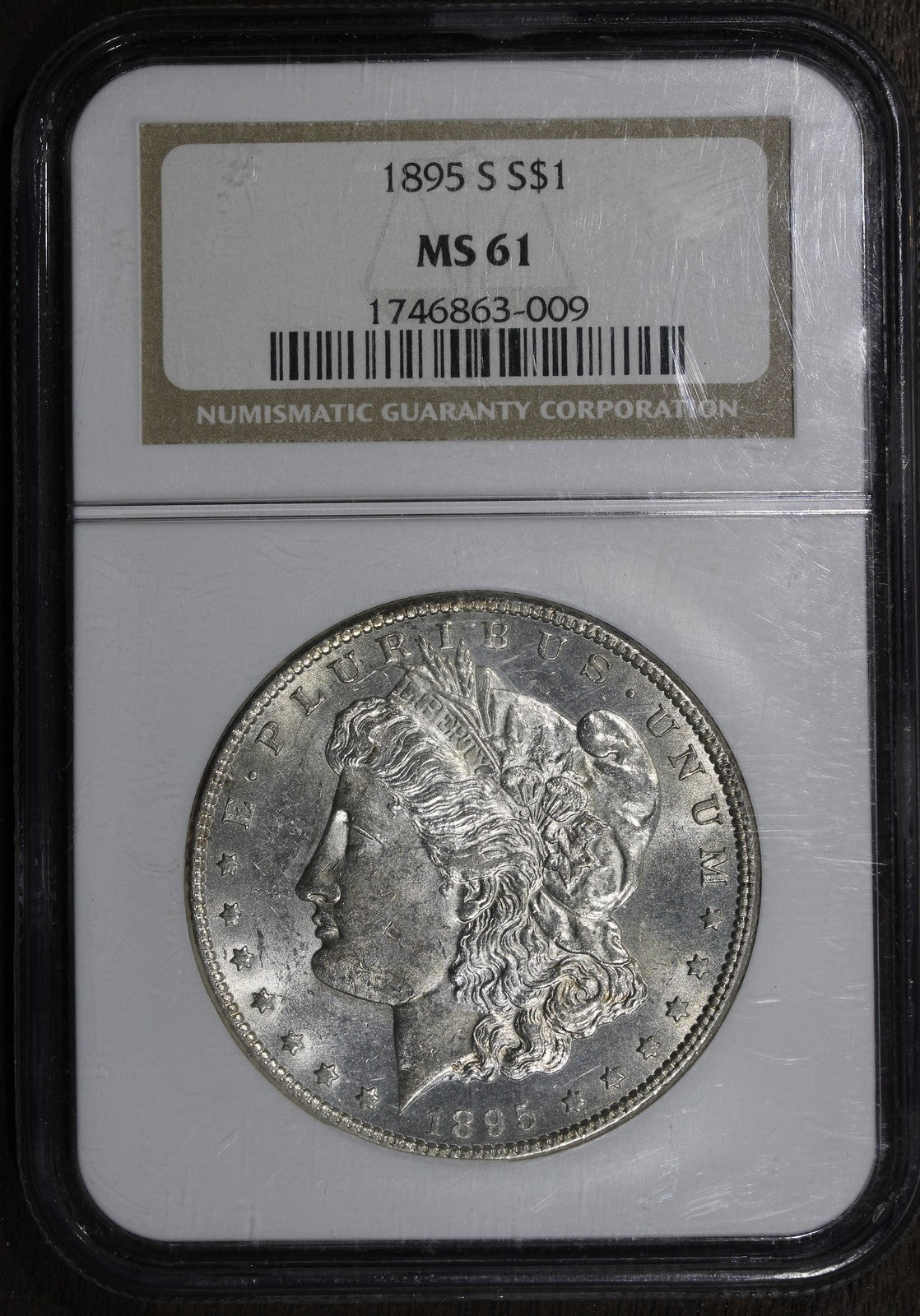 1895-S (MS61) Morgan Silver Dollar $1 NGC